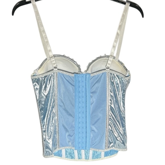 Amscan Blue Sequin Bustier Corset Top Ice Princess Fairy Size S/M Halloween - Picture 3 of 5
